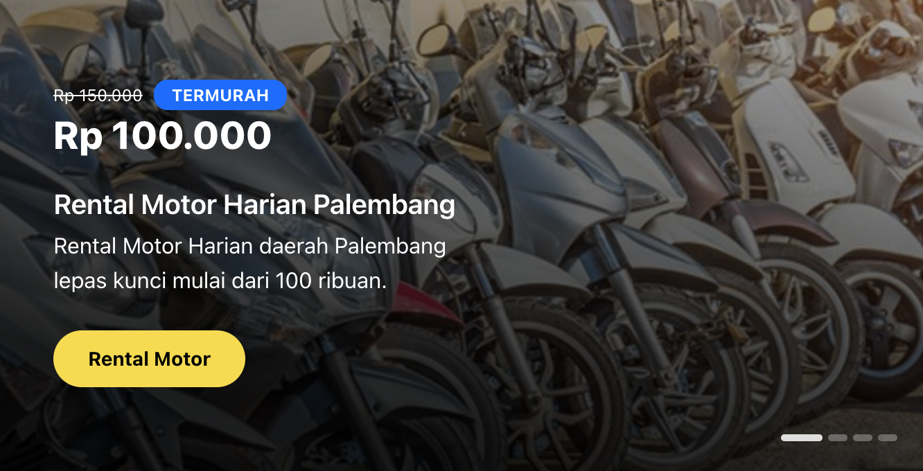 Rekomendasi Tempat Rental Motor Terbaik di Palembang